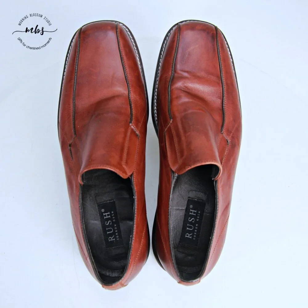 Rush By Gordon Rush Leather Loafers Brown Men‎ 12